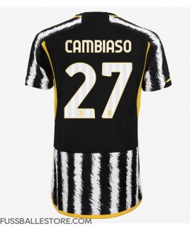 Günstige Juventus Andrea Cambiaso #27 Heimtrikot Damen 2023-24 Kurzarm